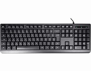 Teclado Multimídia Km-D128 Impressas A Laser,Cabo Longo 1,90Cm