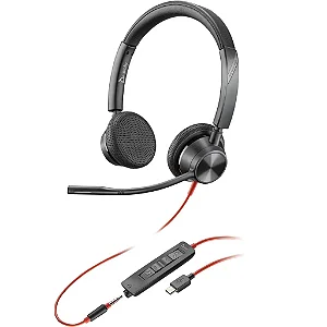 Headset Poly Blackwire 3320 Stereo Usb-C Adap.Usb-A 8X219Aa