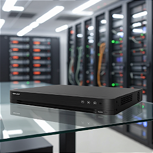 DVR Hikvision DS-7232HGHI-M2 (32 Canais, Suporte HDTVI/AHD/CVI/CVBS/IP, Compressão H.265+, Saída HDMI/VGA)