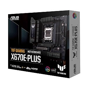 Placa Mãe Asus TUF GAMING X670E-PLUS (AM5/4xDDR5/DisplayPort/HDMI/M.2 /USB3.2/RGB)