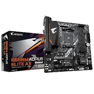 Placa Mãe Gigabyte B550M AORUS ELITE AX WIFI 6(AM4/4xDDR4/HDMI/DVI-D/M.2/USB 3.2)