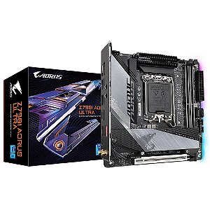 Placa Mãe Gigabyte Z790I AORUS ULTRA WIFI (LGA 1700/2xDDR5/HDMI/DP/M.2/USB 3.2/Mini-Itx)