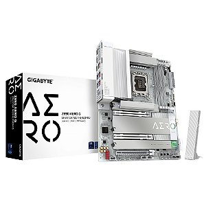 Placa Mãe Gigabyte Z890 AERO G WIFI 7 (LGA 1851/4xDDR5/Thunderbolt 4/USB4 TYPE-C/HDMI/M.2/2x2.5GbE