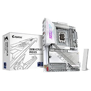Placa Mãe Gigabyte Z890 AORUS PRO ICE WIFI 7 (LGA 1851/4xDDR5/Thunderbolt 4/USB4 TYPE-C/HDMI/M.2/5GbE)