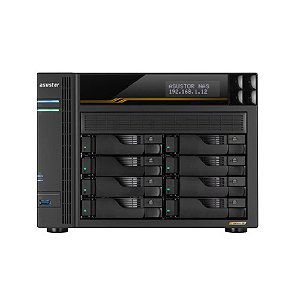 Storage ASUSTOR 8-Baias AS6808T - AMD Ryzen V3C14 Quad-Core 2.3GHz (boost até 3.8GHz), 16GB ECC DDR5, 2 x 10 Gigabit Ethernet, 2 x 5 Gigabit Ethernet, 4 x M.2 NVMe, Torre