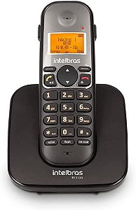 Telefone Intelbras Id Ts 5122 4125122 Sem Fio Digital Preto Com Ramal Adicional