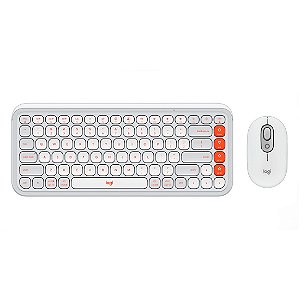Kit Teclado e Mouse Logitech Pop Icon Sem Fio - 920-013057