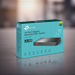 Switch 10 Portas Tp-Link Tl-Sg1210Mpe Easy Smart Gigabit C/9 Portas Poe+ C/1 Porta Sfp