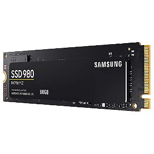 Ssd Samsung 980 Nvme 500Gb Nvme M.2 2280 (Leitura Até 3100Mb/S E Gravação Até 2600Mb/S)
