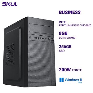 PC B200 Pentium G5500 3.80ghz Memória 8gb Ddr4 Ssd 256gb Fonte 200w W11P