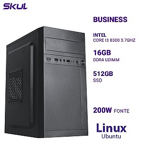 PC B300 Core I3 8300 3.7ghz Memória 16gb Ddr4 Ssd 512gb Fonte 200w Ubuntu