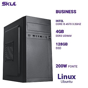 PC B500 Core I5 4570 3.2ghz Memória 4gb Ddr3 Ssd 128gb Fonte 200w Ubuntu
