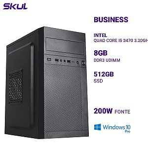 PC B500 Quad Core I5 3470 3.20ghz 8gb Ddr3 Ssd 512gb Fonte 200w W10P