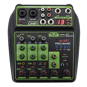 Mesa De Som 6 Canais Bluetooth Com Interface Usb Studio Link 6