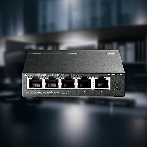 Switch 5 Portas Gigabit Easy Smart 10/100/1000 C/4 Poe Tl-sg105pe Smb