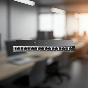 Switch Smart Gigabit Jetstream 16 Portas C/ 8 Portas Poe+ Tl-sg2016p Smb