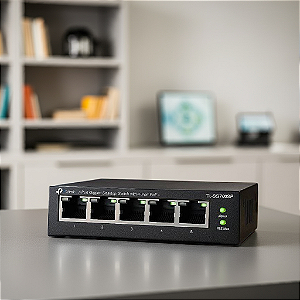 Switch 5 Portas Tp-Link Tl-Sg1005P Gigabit (4 Portas Poe+)