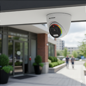 Câmera Hikvision Ds-2Ce72Df0T-Lfs(2.8Mm) 2Mp Turret Dome Flex Colorvu