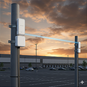 Roteador Hikvision Ds-3Wf0Ec-2Nt Kit Radio 2.4Ghz 2X2 Mimo Cftv Ip Elevador