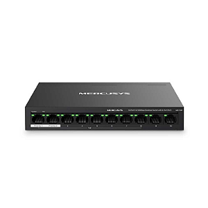 Switch 10 Portas Mercusys Ms110P 10/100Mbps Com 8 Portas Poe+