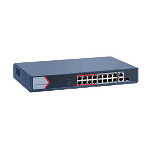 Switch 18 Portas Hikvision Ds-3E1318P-Ei/M L2 Smart 16 Fast Watchdog