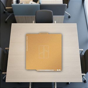 Placa Pei Texturizada Gold 256mm - Bambu Lab - Fap007