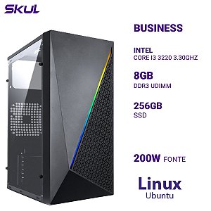 Computador B300 Core I3 3220 3.30ghz Memória 8gb Ddr3 Ssd 256gb Fonte 200w  Linux Ubuntu