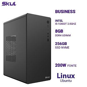 Computador B500 I5 10400t 2.0ghz Mem 8gb Ddr4 Ssd 256gb Nvme Fonte 200w Linux Ubuntu