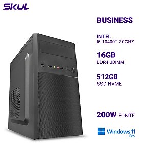Computador B500 I5-10400t 2.0ghz Memória 16gb Ddr4 Ssd 512gb Nvme Fonte 200w Windows 11 Pro