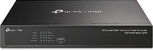 Gravador De Video Digital Poe+ P/ Segurança Eletronica 8 Canais Vigi Nvr1008h-8mp
