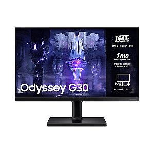Monitor Samsung 24" Odyssey Va Fhd 144hz 1ms Hdmi Displayport Usb Altura E Rotacao - Ls24bg300elmzd