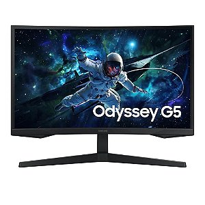 Monitor Samsung 27" Curvo Gamer Odyssey G5 Led/va Qhd 165hz 1ms Hdmi Displayport Usb-c Vesa - Ls27cg