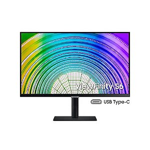 Monitor Samsung 27" S6 Led/ips Qhd 75hz 5ms Hdmi Displayport Usb-c Vesa Ajuste Altura E Rotacao (piv