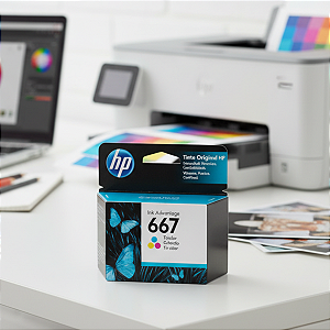 Cartucho Tinta HP 667 Colorido - 3YM78AB