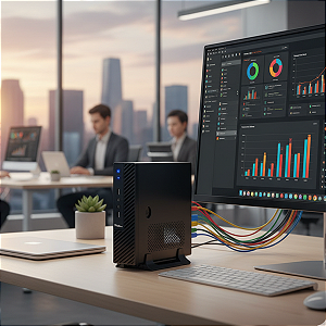 Desktop Postech Mirage 9 Intel Celeron Quad-Core N4120 8GB 256GB SSD Windows 10 IOT Enterprise - POS292-8327W