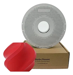 Filamento Bambu Lab Fosco Vermelho C/ Carretel Reutilizavel 1Kg 1.75Mm - 2243