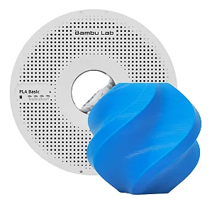 Filamento Pla Azul Ciano C/ Carretel Reutilizavel 1Kg 1.75Mm Bambulab - 2200