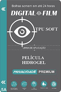 5A - 50 Películas PREMIUM PRIVACIDADE Hidrogel TPU Soft para Máquinas de Corte