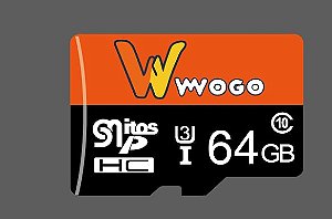 Cartão de Memória Micro SD 64GB Classe 10 U3 WOGO