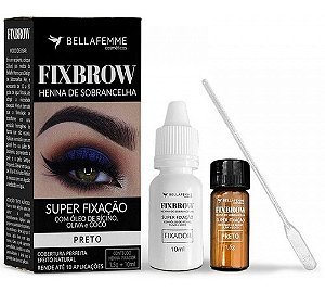 Henna Sobrancelhas Fix Bronw Bella Femme PRETO