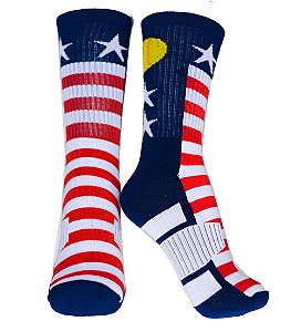 Meia skate bandeira USA baseball