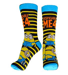 Meia bonde dos minions listrada
