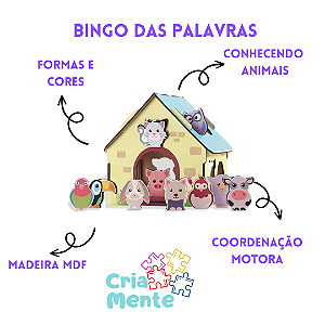 Jogo da Memoria Animais - Joguinho de Bolsa - CriaMente Jogos Educativos