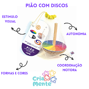 Pião com Discos - Lume Brinquedos