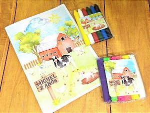 Kit colorir e modelar G - qualquer tema
