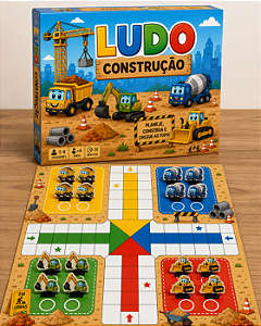 Ludo em MDF 28x28cm personalizado com caixinha de papel