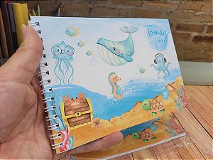 Mini caderno de desenho personalizado