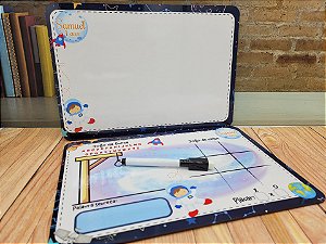 Lousa MDF com jogos no verso - astronauta v2
