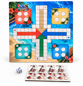 Ludo em MDF 28x28cm personalizado