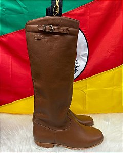 BOTA SHALINE SOLADO COURO